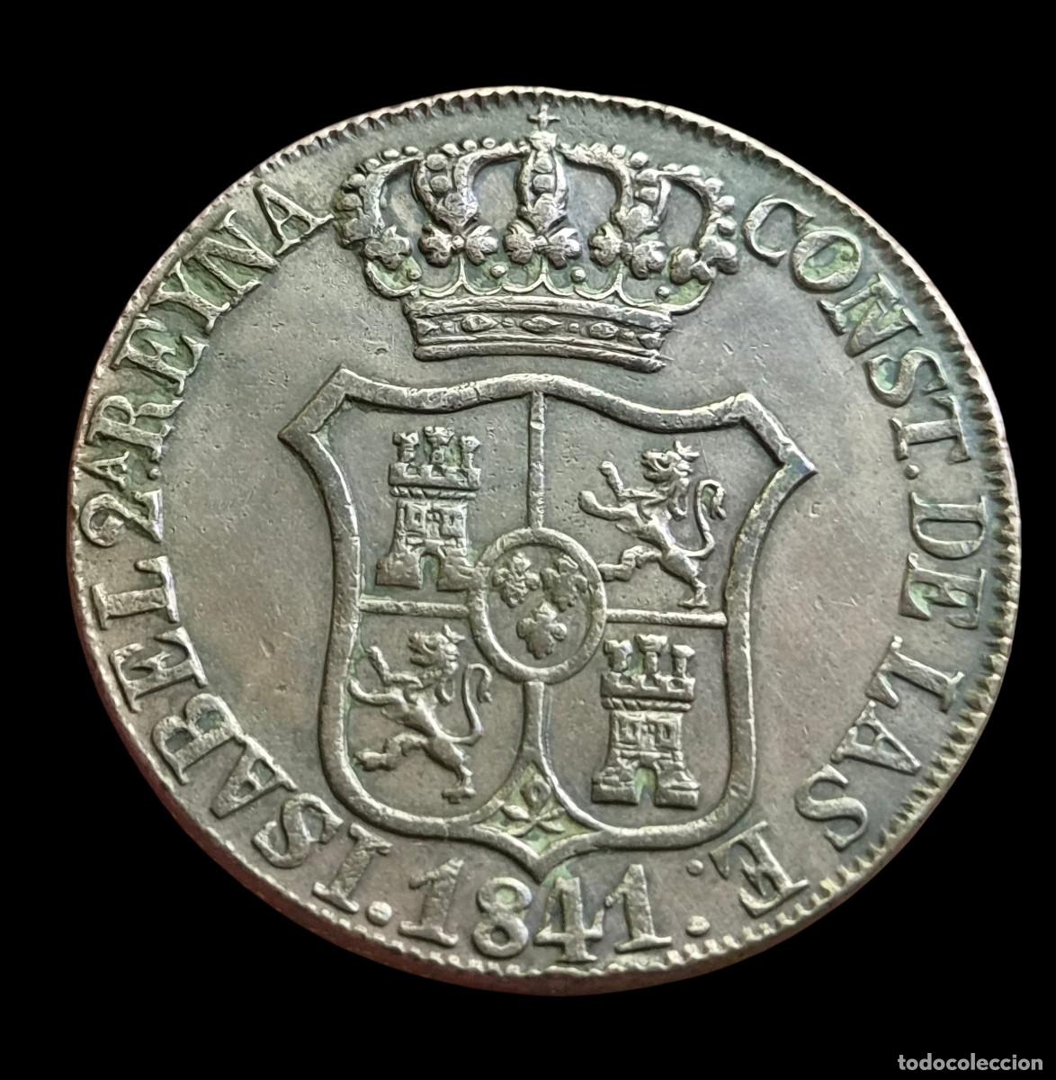 Monedas de Espa&ntilde;a: ISABEL 2&ordf; CATALU&Ntilde;A. 6 CUARTOS 1841. MUY BONITA