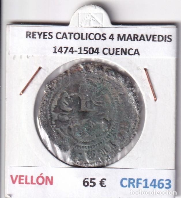 Monedas de Espa&ntilde;a: CRF1463 MONEDA ESPA&Ntilde;A REYES CATOLICOS 4 MARAVEDIS 1474-1504 CUENCA VELLON