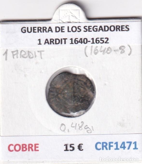 Monedas de Espa&ntilde;a: CRF1471 MONEDA ESPA&Ntilde;A GUERRA DE LOS SEGADORES 1 ARDIT 1640-1652 COBRE