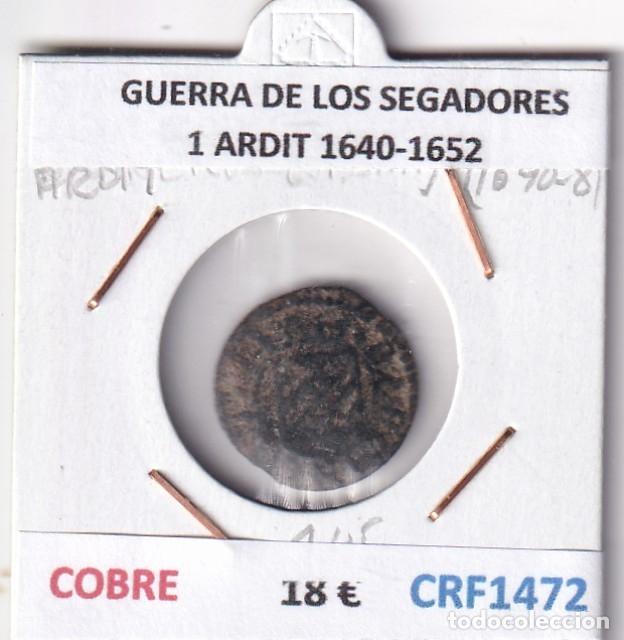 Monedas de Espa&ntilde;a: CRF1472 MONEDA ESPA&Ntilde;A GUERRA DE LOS SEGADORES 1 ARDIT 1640-1652 COBRE