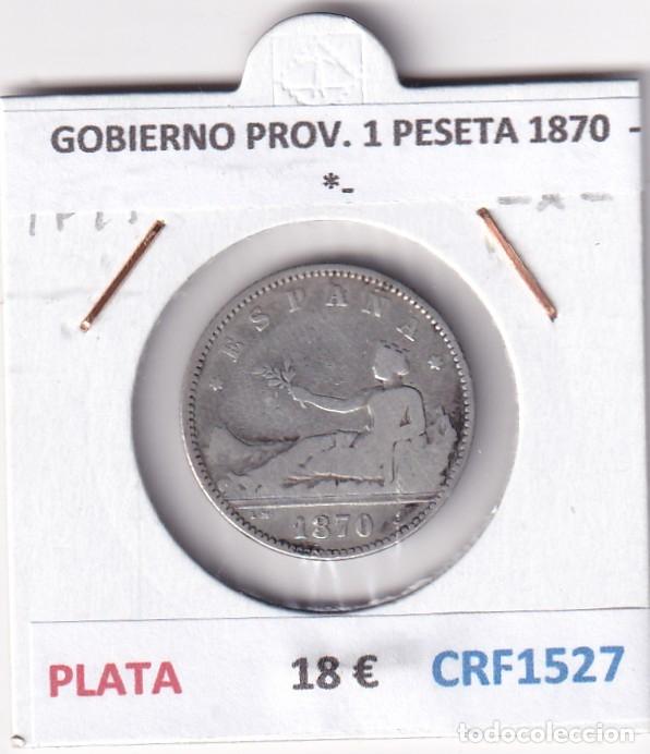Monete da Spagna: CRF1527 MONEDA ESPA&Ntilde;A GOBIERNO PROVISIONAL 1 PESETA 1870 PLATA -*-