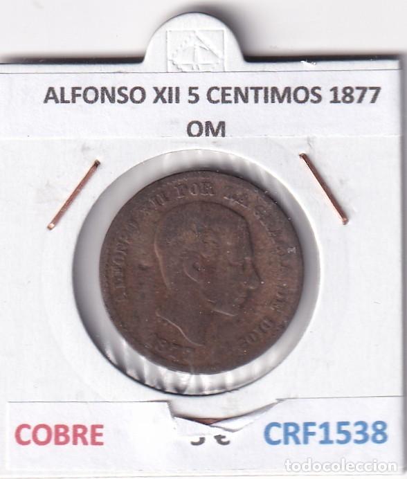 Monete da Spagna: CRF1538 MONEDA ESPA&Ntilde;A ALFONSO XII 5 CENTIMOS 1877 COBRE OM
