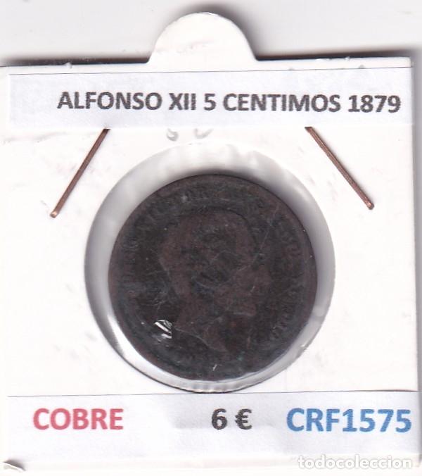 Monedas de Espa&ntilde;a: CRF1575 MONEDA ESPA&Ntilde;A ALFONSO XII 5 CENTIMOS 1879 COBRE