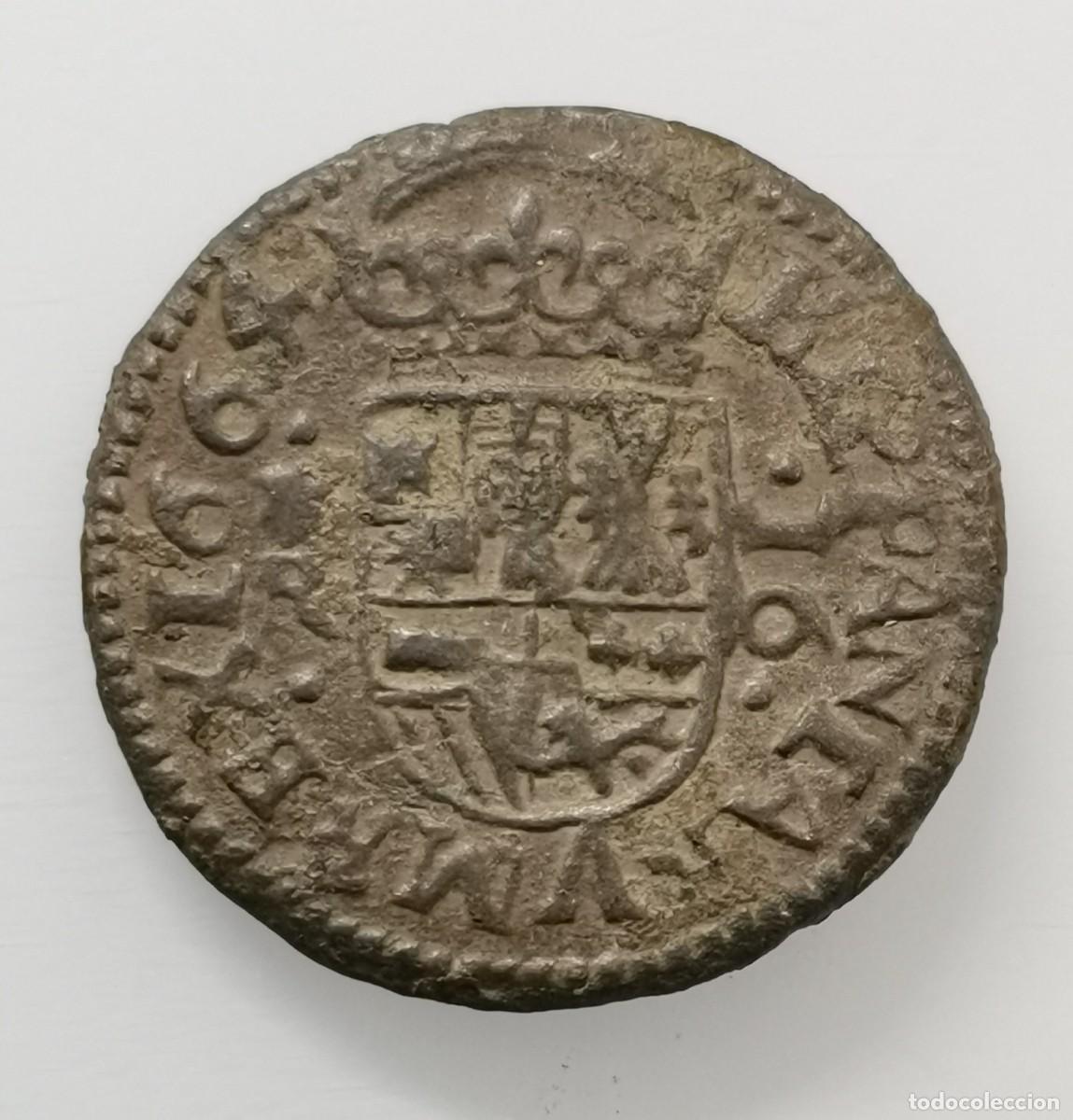 Monedas de Espa&ntilde;a: Felipe IV - 16 Maraved&iacute;s - 1664 - CORU&Ntilde;A. - Foto 1