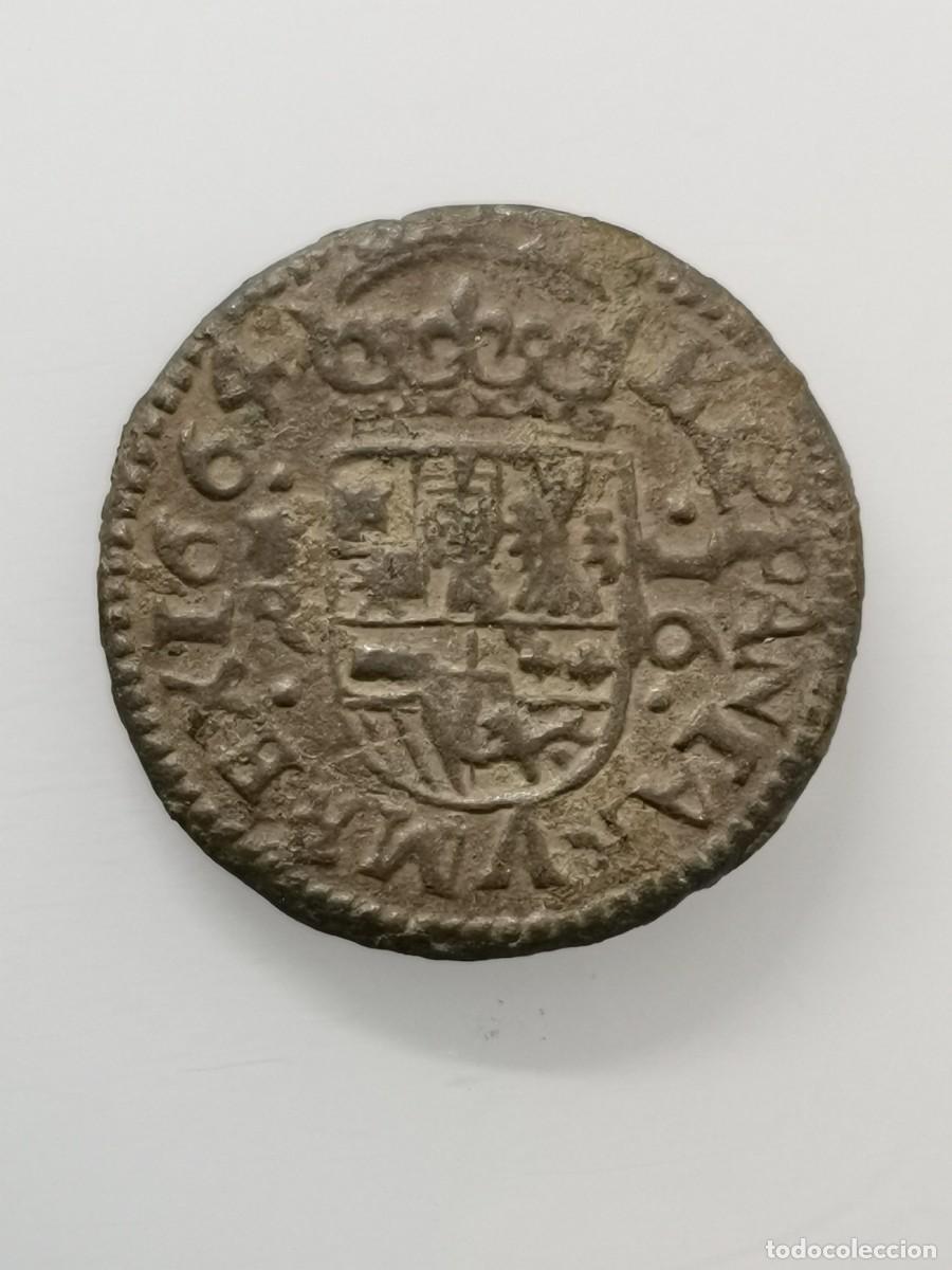 Monedas de Espa&ntilde;a: Felipe IV - 16 Maraved&iacute;s - 1664 - CORU&Ntilde;A. - Foto 3
