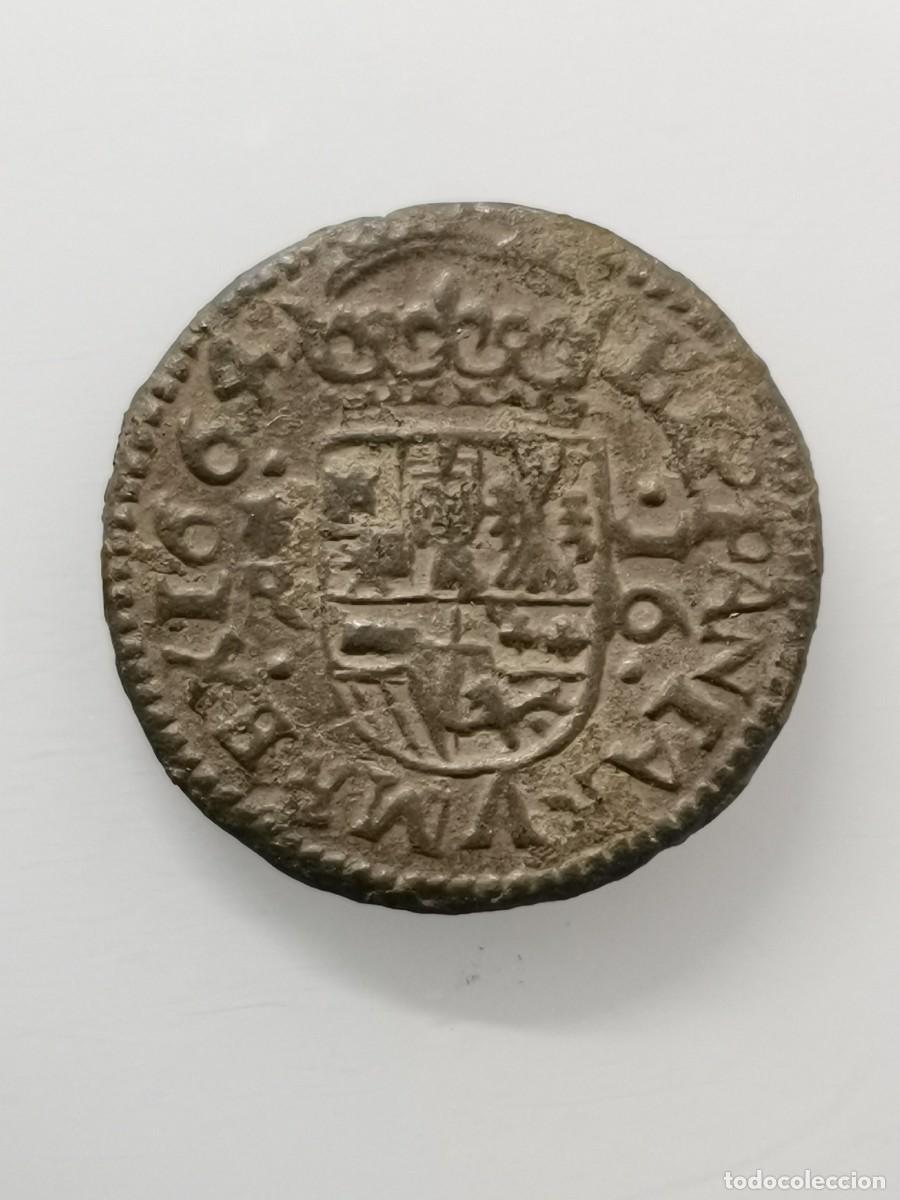 Monedas de Espa&ntilde;a: Felipe IV - 16 Maraved&iacute;s - 1664 - CORU&Ntilde;A. - Foto 5