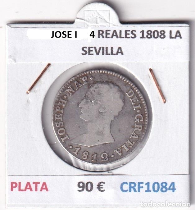 Monedas de Espa&ntilde;a: CRF1084 MONEDA ESPA&Ntilde;A JOSE I 4 REALES 1808 LA SEVILLA PLATA