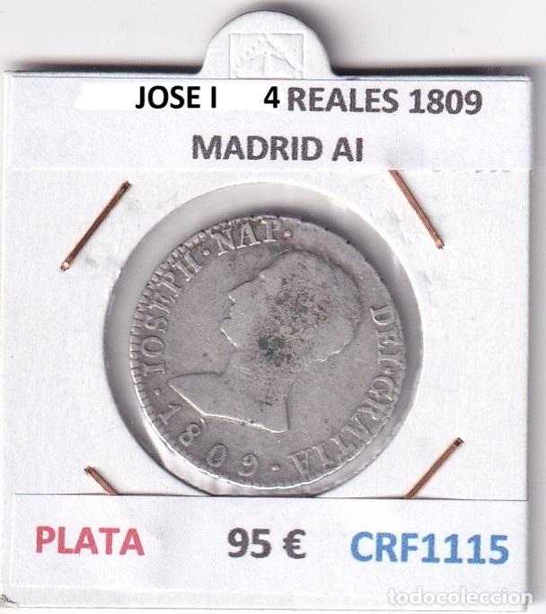 Monedas de Espa&ntilde;a: CRF1115 MONEDA ESPA&Ntilde;A JOSE I 4 REALES 1809 MADRID AI PLATA