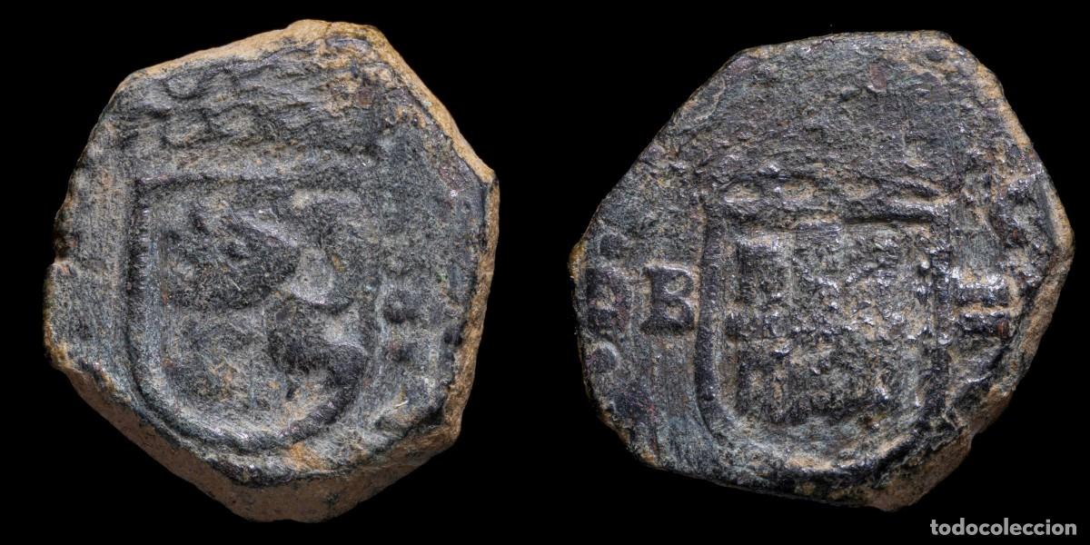 Monedas de Espa&ntilde;a: 1681, 2 Maravedis Charles II, Burgos Mint (Hammered) - 21 mm / 6,44 gr.