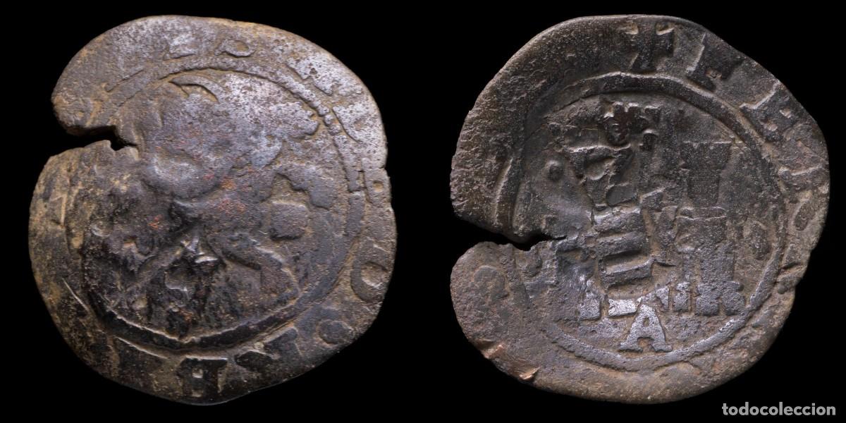 Monedas de Espa&ntilde;a: 1636, 4/6 Maravedis Philips III and IV, Cuenca/Coru&ntilde;a Mint - 23 mm / 3,14 gr.
