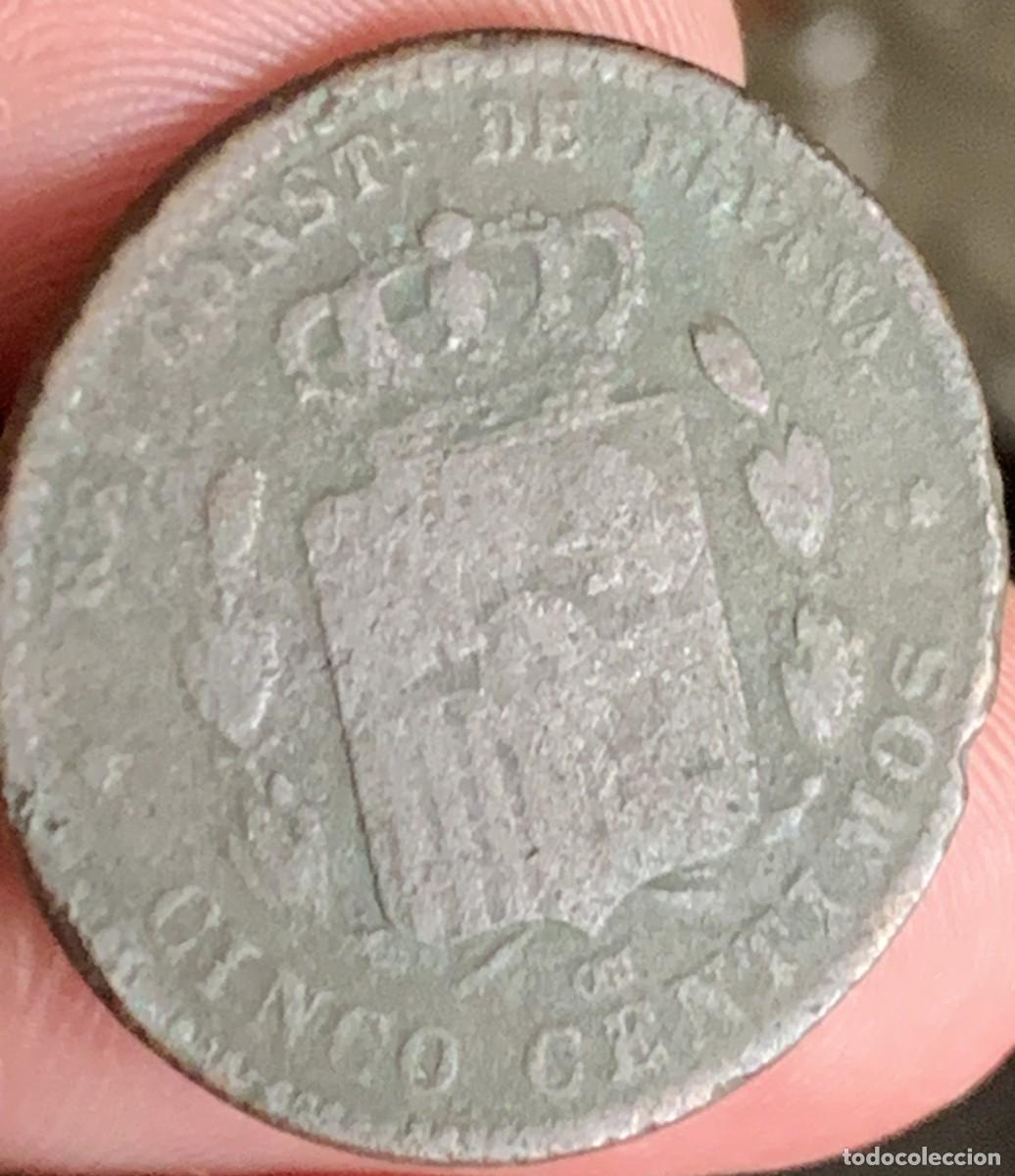 Monedas de Espa&ntilde;a: Lote 3 Monedas 5 C&eacute;ntimos &rdquo;Perra Chica&rdquo; 1877-1879 Consecutivos Alfonso XII/Lot of 3 Spain 5 Centimos