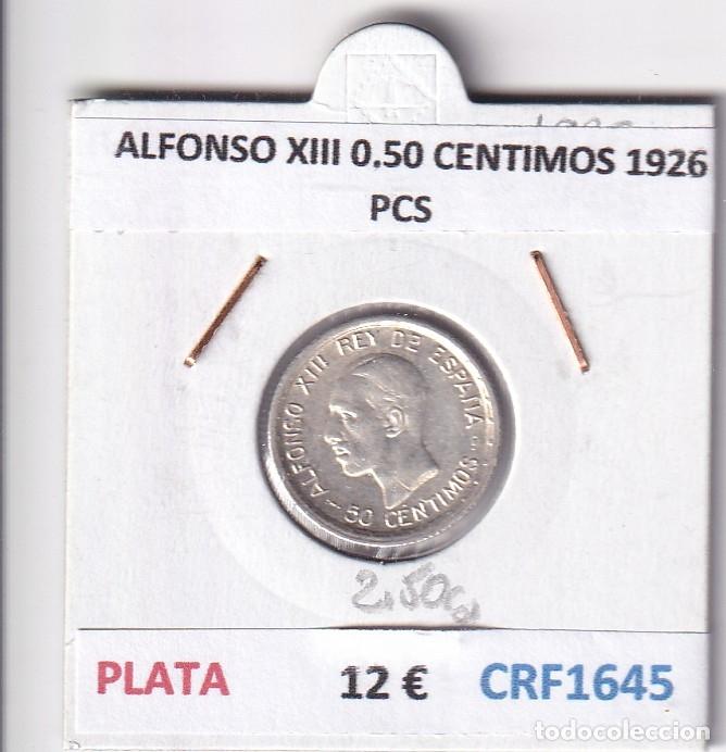 Monedas de Espa&ntilde;a: CRF1645 MONEDA ESPA&Ntilde;A ALFONSO XIII 0,50 CENTIMOS 1926 PCS PLATA
