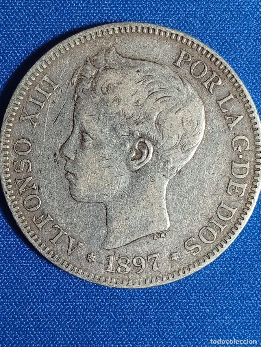 Monedas de Espa&ntilde;a: Duro de plata de 5 ptas Alfonso XIII 1897
