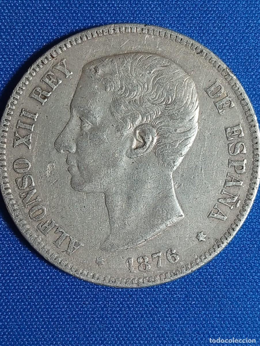 Monedas de Espa&ntilde;a: Moneda plata 5 ptas. Alfonso XII 1876