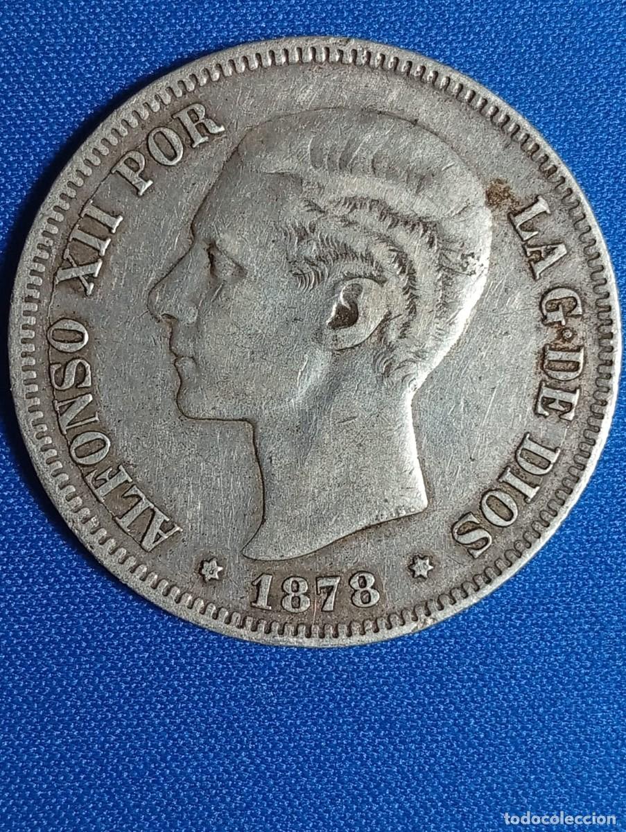 Monedas de Espa&ntilde;a: Moneda plata 5 ptas. Alfonso XII 1878