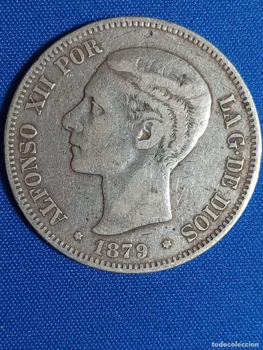 Monedas de Espa&ntilde;a: Moneda plata 5 ptas. Alfonso XII 1879
