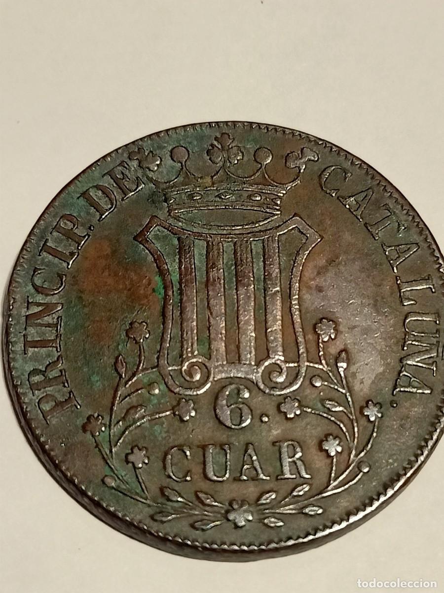 Monedas de Espa&ntilde;a: MONEDA DE BRONZE 6 CUAR &rdquo;PRINCIP DE CATALUNYA&rdquo; DE 1841 DE ISABEL II