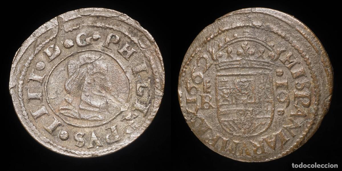Monedas de Espa&ntilde;a: 1662, 16 Maravedis Philips IV, Segovia Mint - 26 mm / 4,55 gr.
