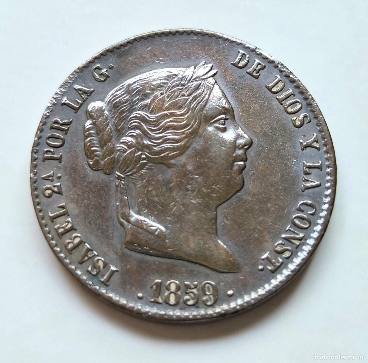 Monedas de Espa&ntilde;a: ISABEL 2&ordf; SEGOVIA. 25 CENTIMOS DE REAL 1859