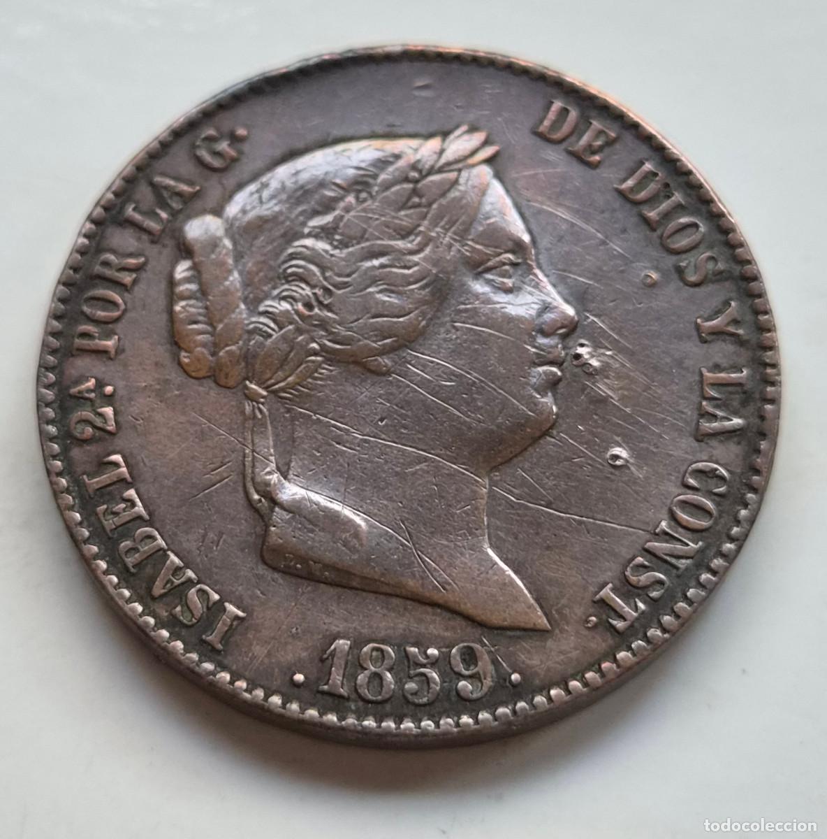 Monedas de Espa&ntilde;a: ISABEL 2&ordf; SEGOVIA. 25 CENTIMOS DE REAL 1859