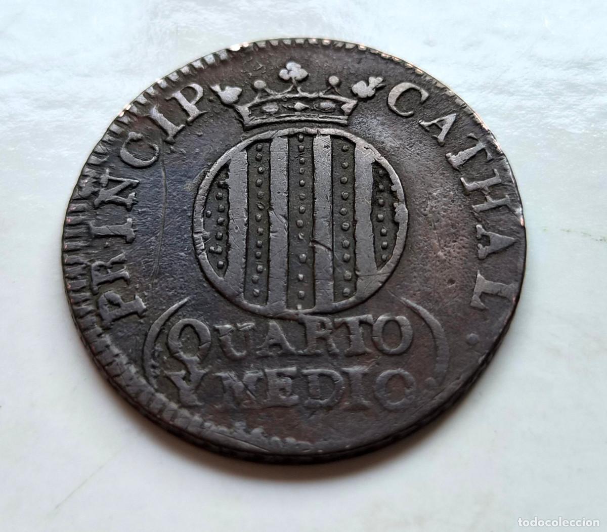 Monedas de Espa&ntilde;a: FERNANDO VII CATALU&Ntilde;A (MALLORCA) . CUARTO Y MEDIO. 1811. BONITA