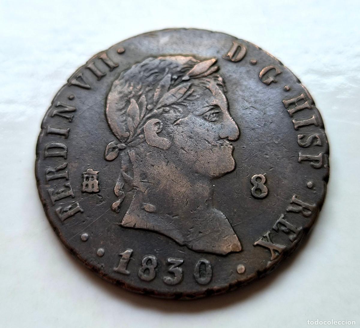 Monedas de Espa&ntilde;a: FERNANDO VI SEGOVIA 8 MARAVEDIS 1830