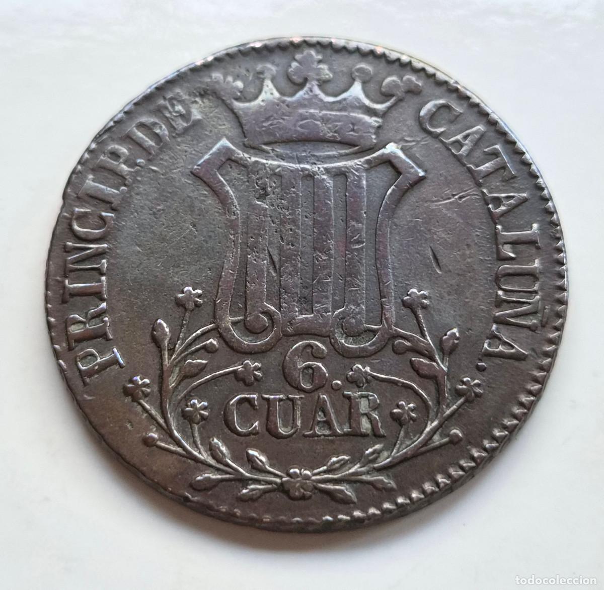 Monedas de Espa&ntilde;a: ISABEL 2&ordf; CATALU&Ntilde;A. 6 CUARTOS 1841 - Foto 1