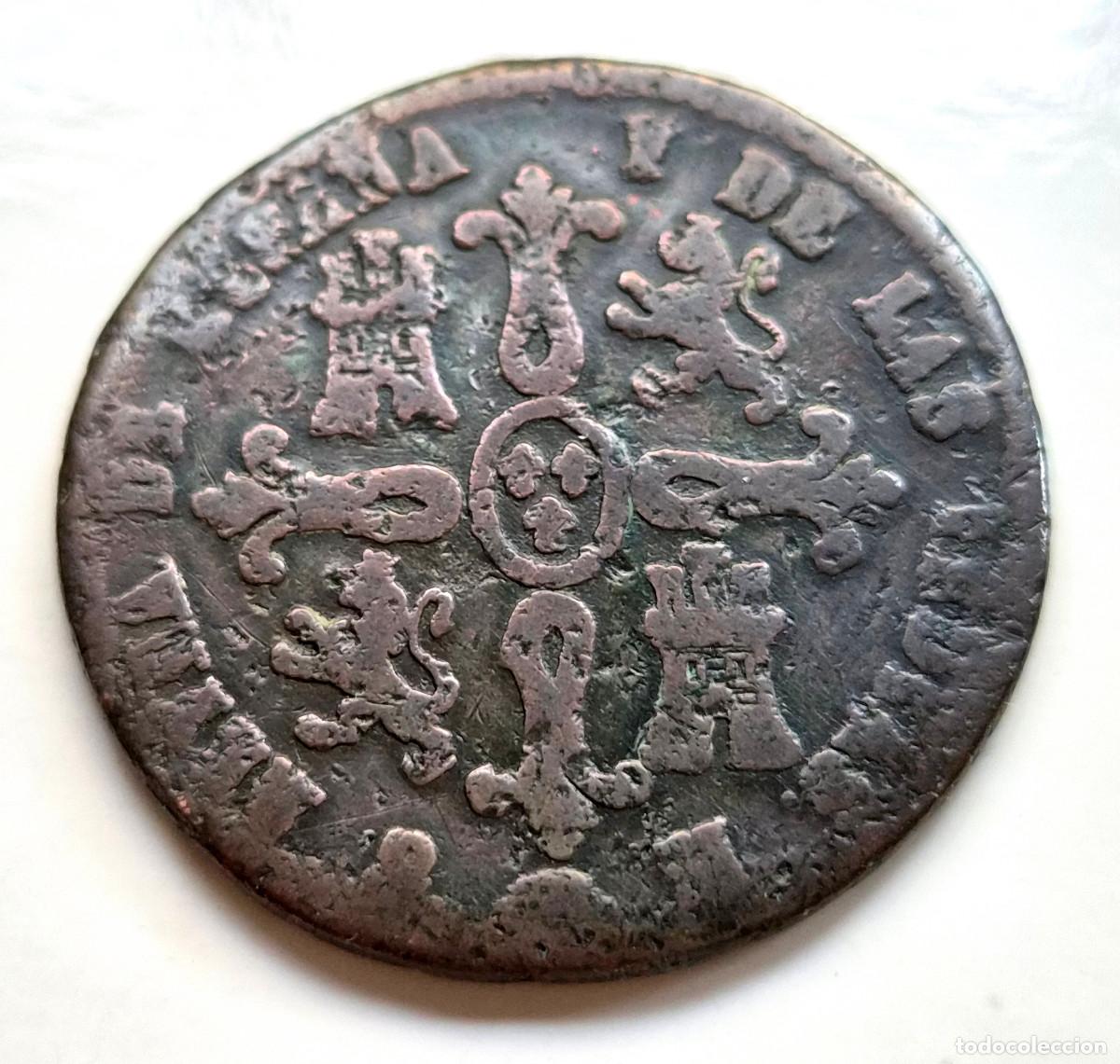 Monedas de Espa&ntilde;a: ISABEL 2&ordf; SEGOVIA 8 MARAVEDIS 1836 - Foto 2