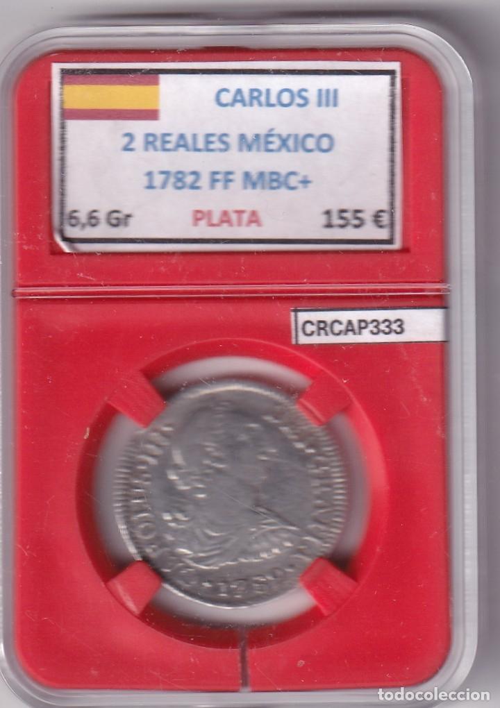 Monedas de Espa&ntilde;a: CRCAP333 MONEDA CARLOS III 2 REALES MEXICO 1782 FF MBC+