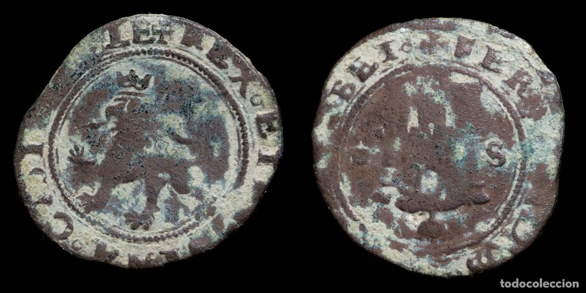 Monedas de Espa&ntilde;a: 1474-1505, 2 Maravedis Catholic Kings, Coru&ntilde;a Mint - 24 mm / 4.25 gr.