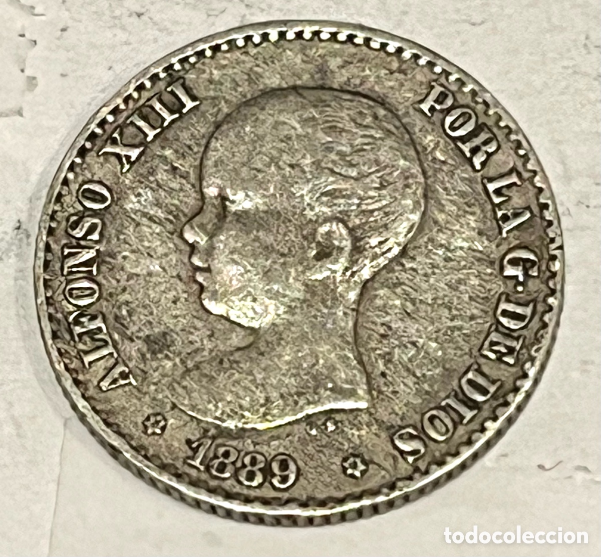 Monedas de Espa&ntilde;a: MONEDA 50 CENTIMOS, ALFONSO XIII - 1889 - MPM - PLATA