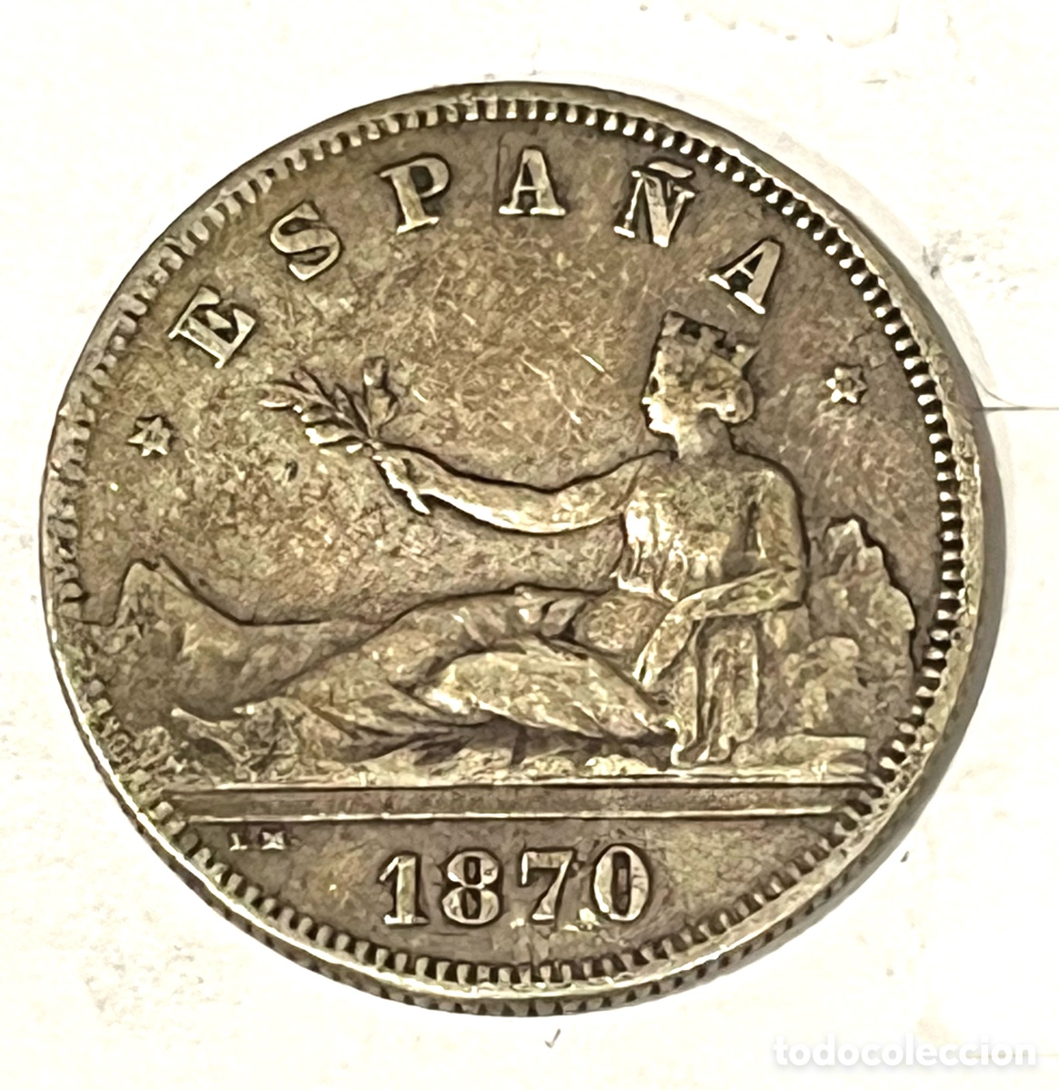 Monete da Spagna: MONEDA 2 PESETAS: GOBIERNO PROVISIONAL, 1870 *73 - DEM - PLATA