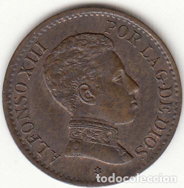 Monedas de Espa&ntilde;a: ALFONSO XIII: 1 CENTIMO 1906 SLV - ESTRELLA 6 / EXCELENTE CONSERVACION - 2