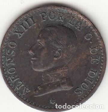 Monedas de Espa&ntilde;a: ALFONSO XIII: 1 CENTIMO 1912 PCV - ESTRELLA 2 / EXCELENTE CONSERVACION - 2