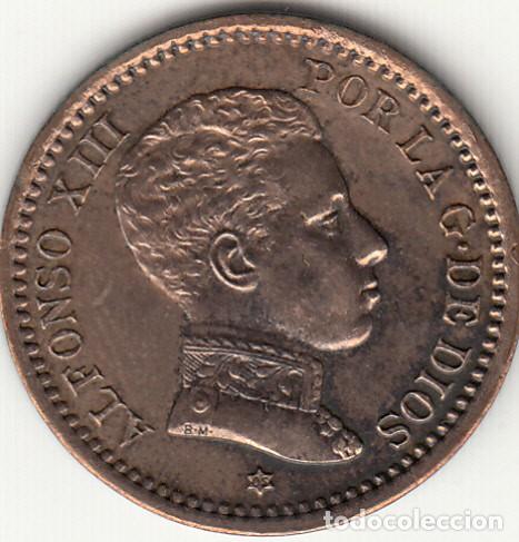 Monedas de Espa&ntilde;a: ALFONSO XIII: 2 CENTIMO 1905 SMV - ESTRELLAS 05 / EXCELENTE CONSERVACION - alb