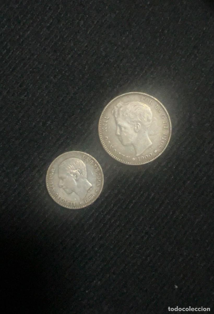 Monedas de Espa&ntilde;a: Monedas de Plata Espa&ntilde;olas Antiguas &ndash; Alfonso XII (1880) y Alfonso XIII (1900)