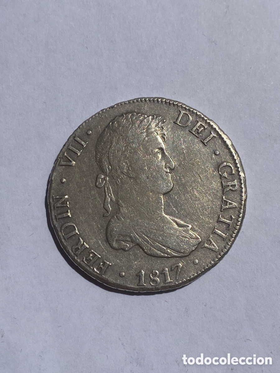Monedas de Espa&ntilde;a: 8 Reales 1817 Fernando VII Potos&iacute; PJ