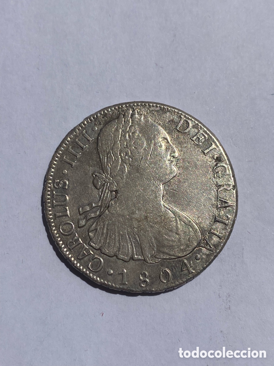 Monedas de Espa&ntilde;a: 8 Reales 1804 Carlos IV Potos&iacute; PJ