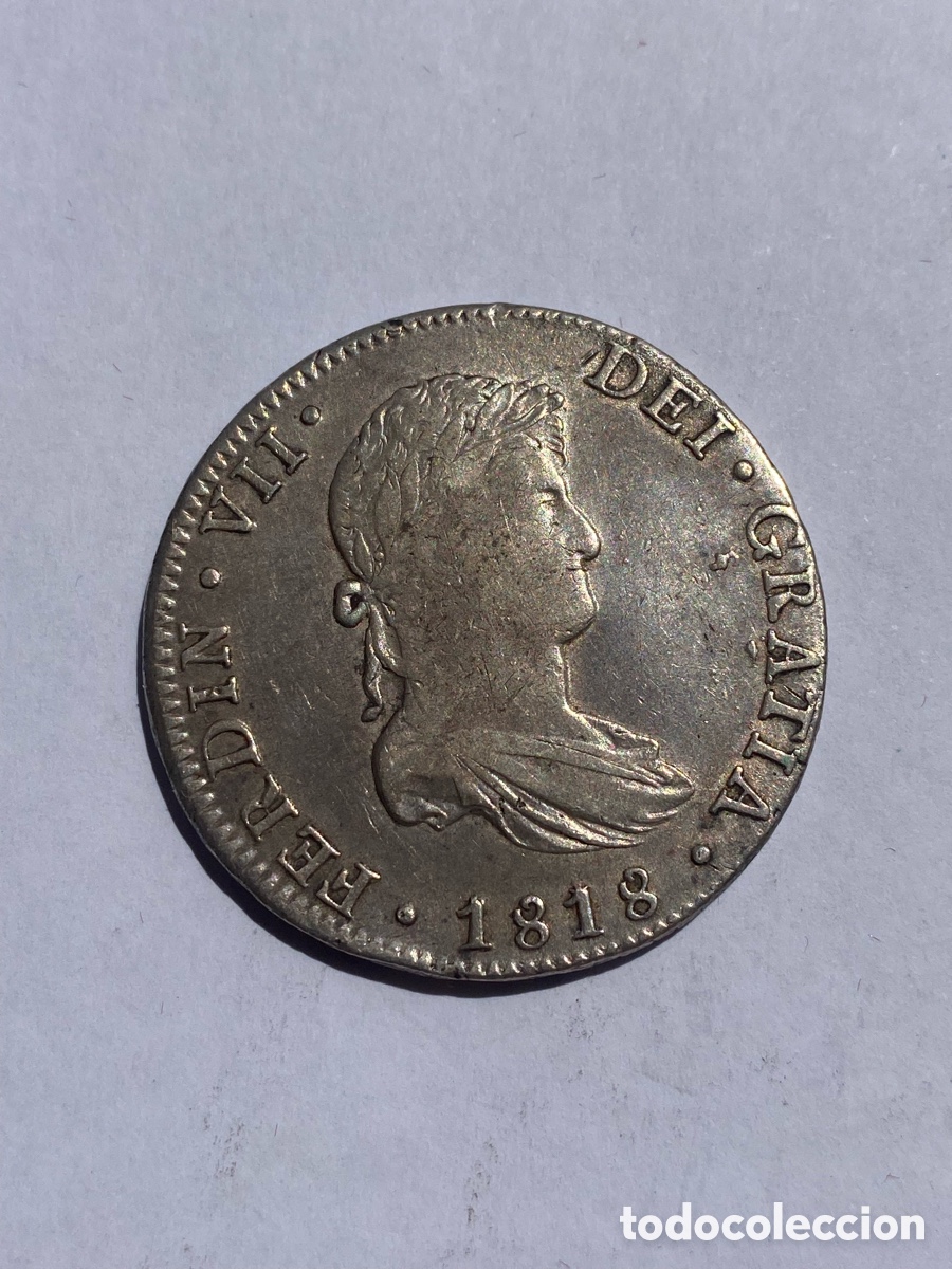 Monedas de Espa&ntilde;a: 8 Reales 1818 Fernando VII M&eacute;xico JJ
