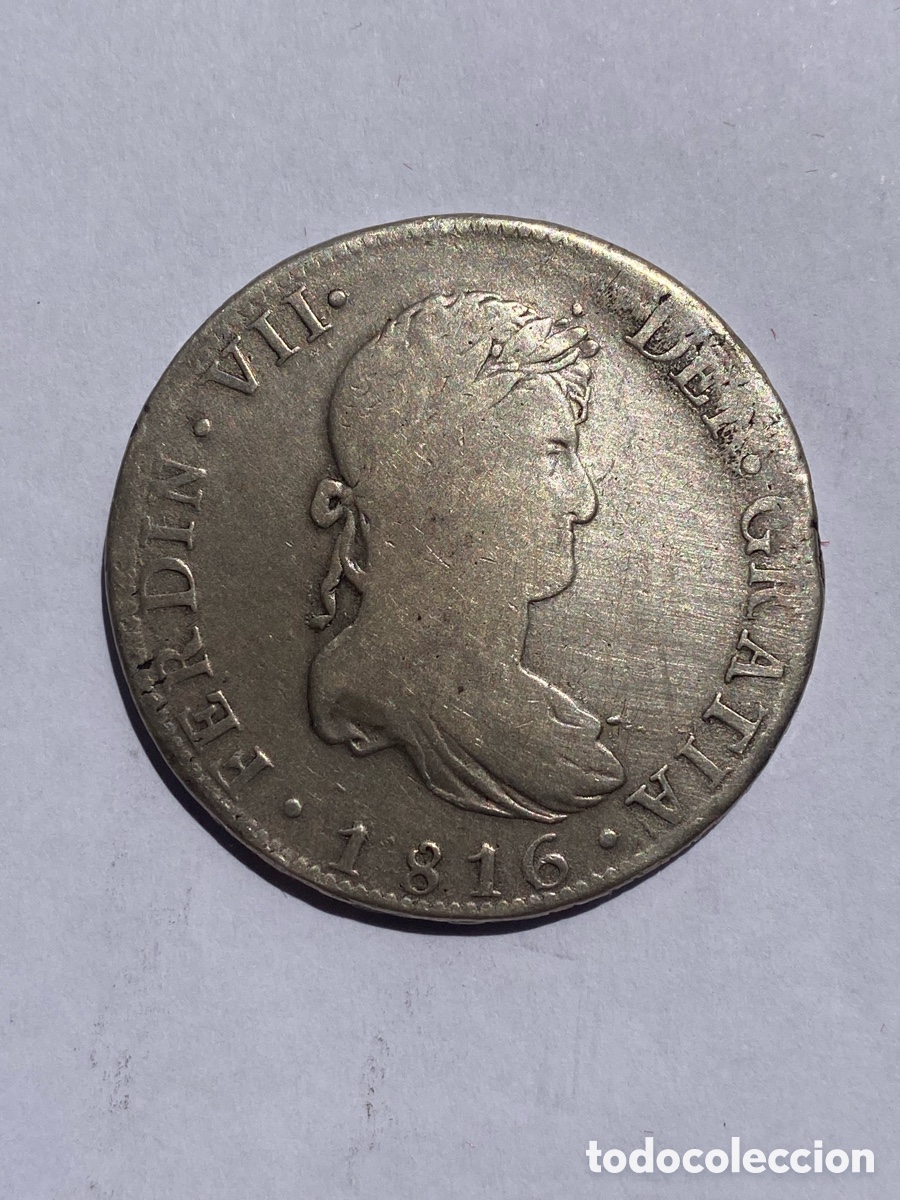 Monedas de Espa&ntilde;a: 8 Reales 1816 Fernando VII M&eacute;xico JJ