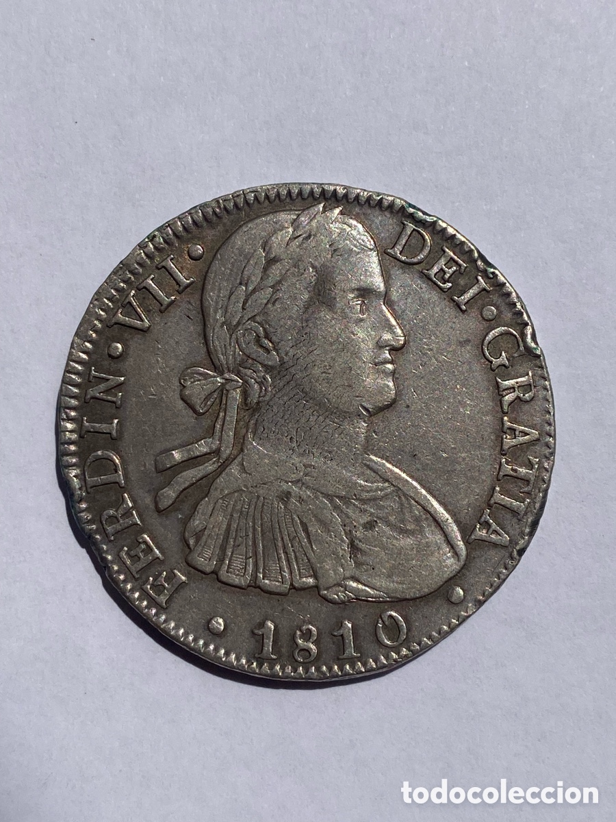 Monedas de Espa&ntilde;a: 8 Reales 1810 Fernando VII M&eacute;jico HJ