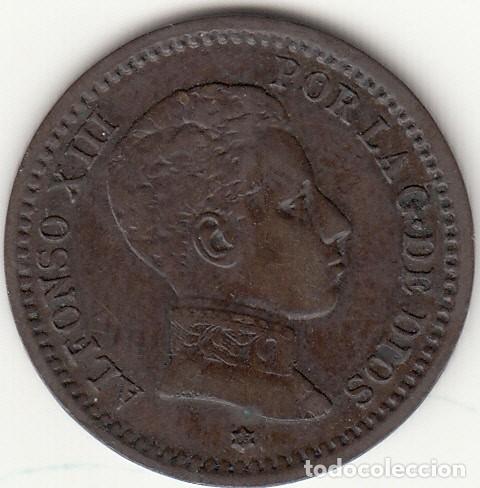 Monedas de Espa&ntilde;a: ALFONSO XIII: 2 CENTIMO 1905 SMV - ESTRELLAS 05 / EXCELENTE CONSERVACION - 3