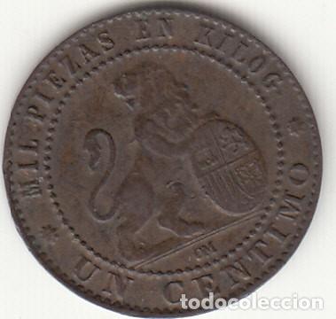 Monedas de Espa&ntilde;a: GOBIERNO PROVISIONAL: 1 CENTIMO 1870 OM / EXCELENTE CONSERVACION - 3
