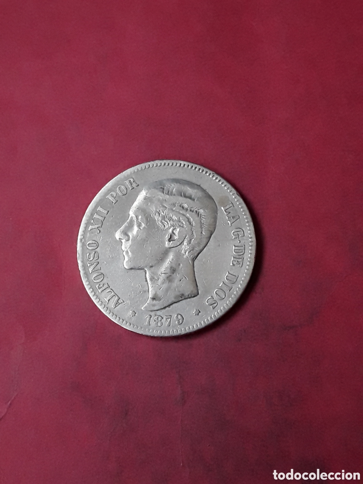 Monete da Spagna: 5 PESETAS 1879 PLATA. ALFONSO XII. ESCASA
