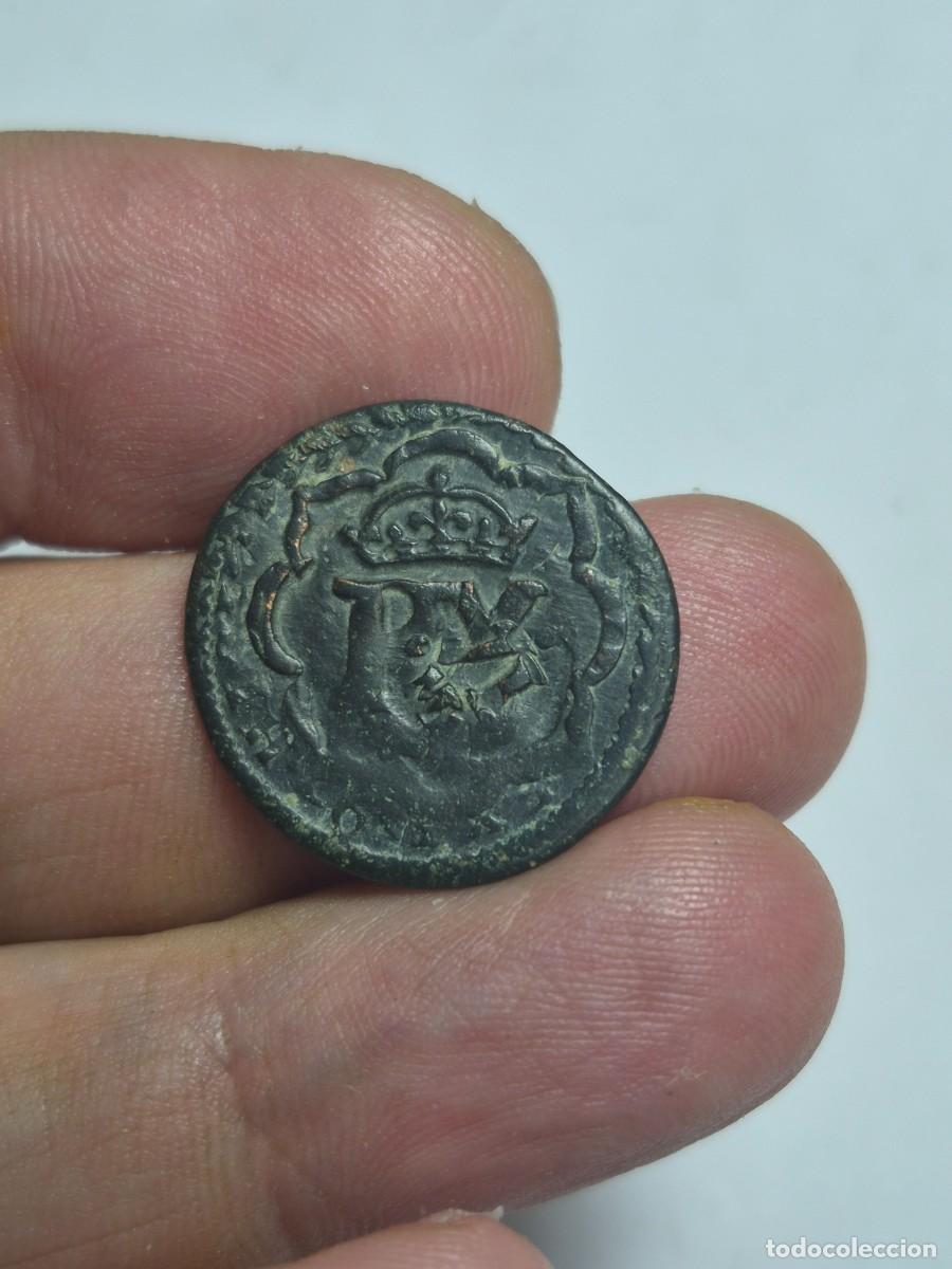 Monedas de Espa&ntilde;a: NT/ BONITOS RESELLOS SOBRE 4 MARAVEDIES RIEL (E1289)