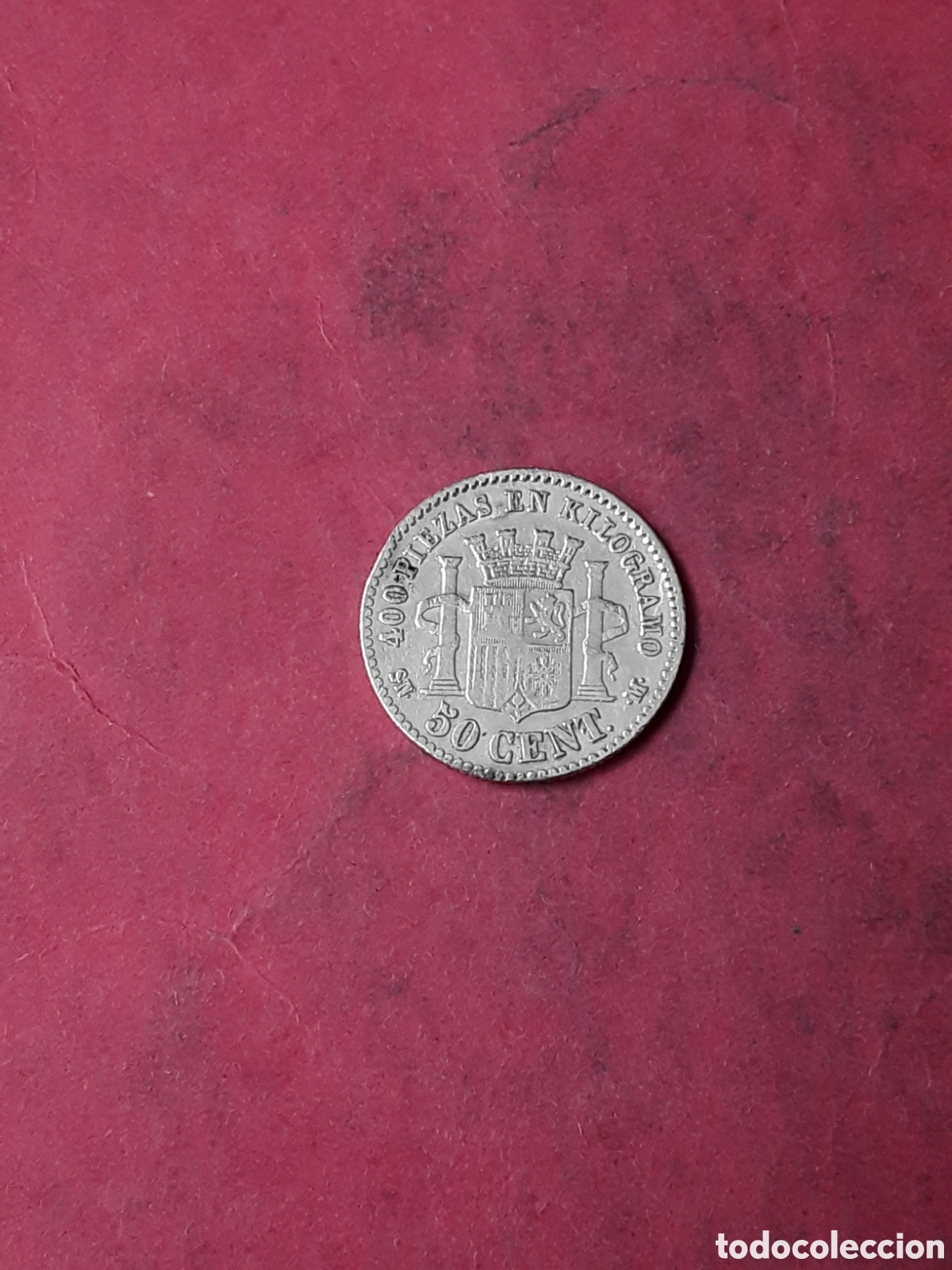 Monedas de Espa&ntilde;a: 50 CENTIMOS 1869 PLATA. GOBIERNO PROVISIONAL - Foto 2