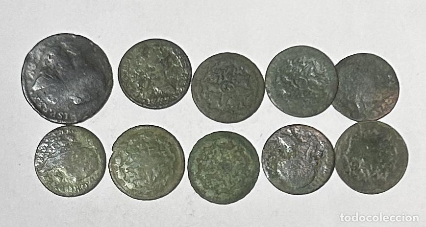 Monedas de Espa&ntilde;a: L131 LOTE DE 10 MONEDAS DE CARLOS III 4 MARAVEDIS 1779