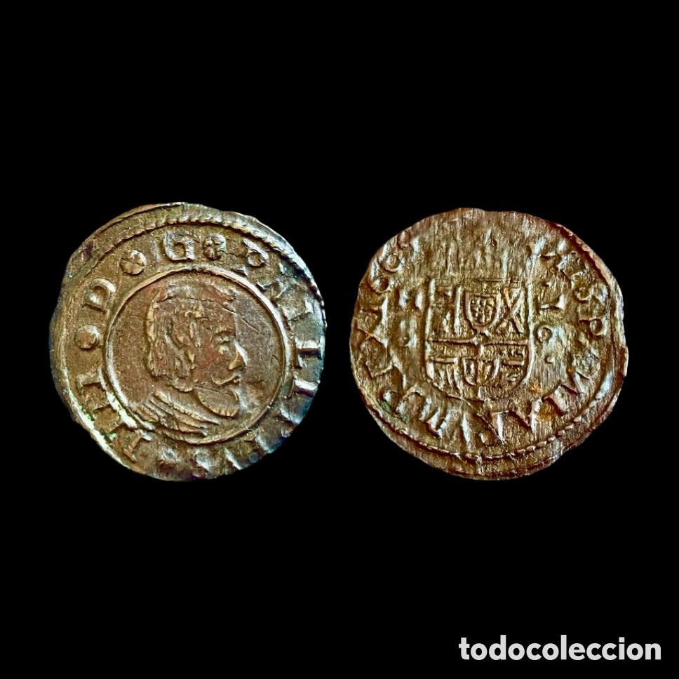 Monedas de Espa&ntilde;a: 16 Maravedis 1663. Rey de Espa&ntilde;a Felipe IV. Ceca Madrid - Foto 3