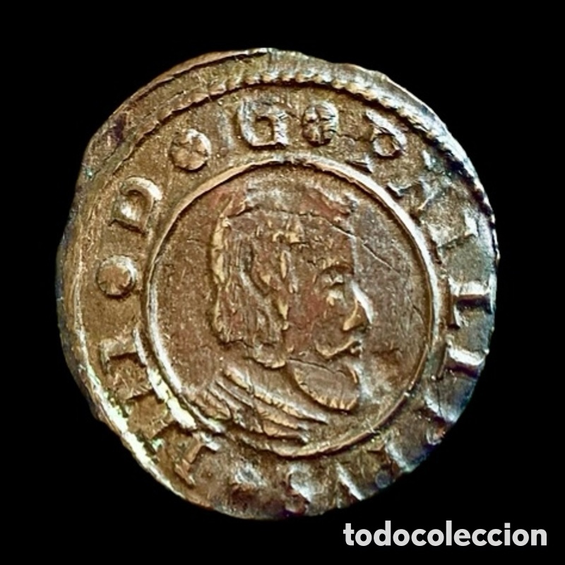 Monedas de Espa&ntilde;a: 16 Maravedis 1663. Rey de Espa&ntilde;a Felipe IV. Ceca Madrid