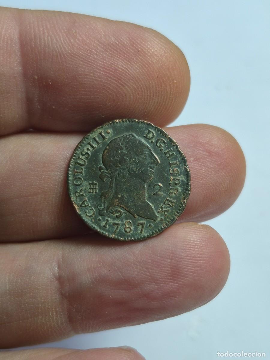 Monedas de Espa&ntilde;a: NT/ CARLOS III 2 MARAVEDIES 1787 SEGOVIA (E1311)